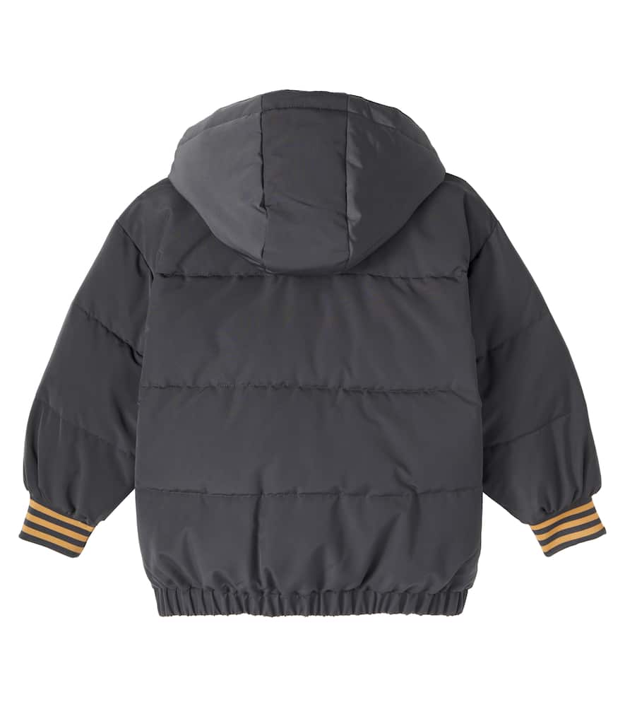 Mini Rodini Patch-appliqué Puffer Jacket In Black