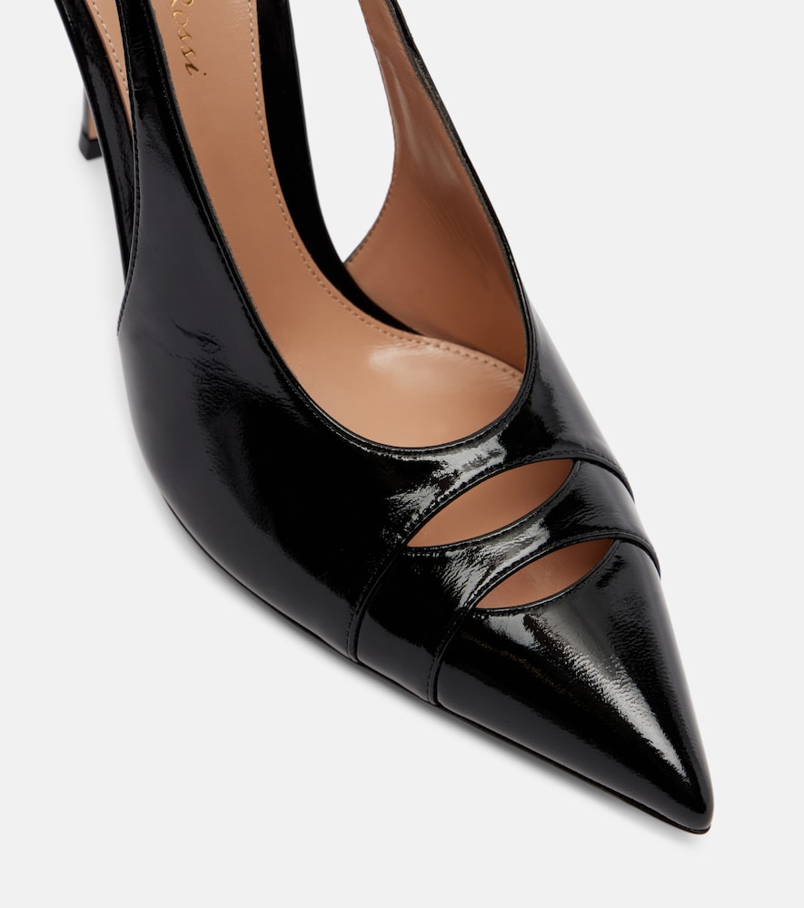  Gianvito Rossi Gianvito Rossi Patent Leather Slingback Pumps 