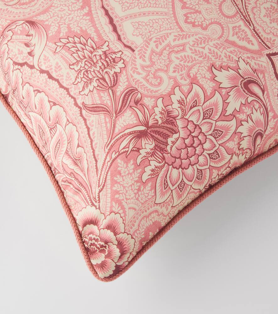 Etro Pegaso Floral Cotton Cushion In Multi