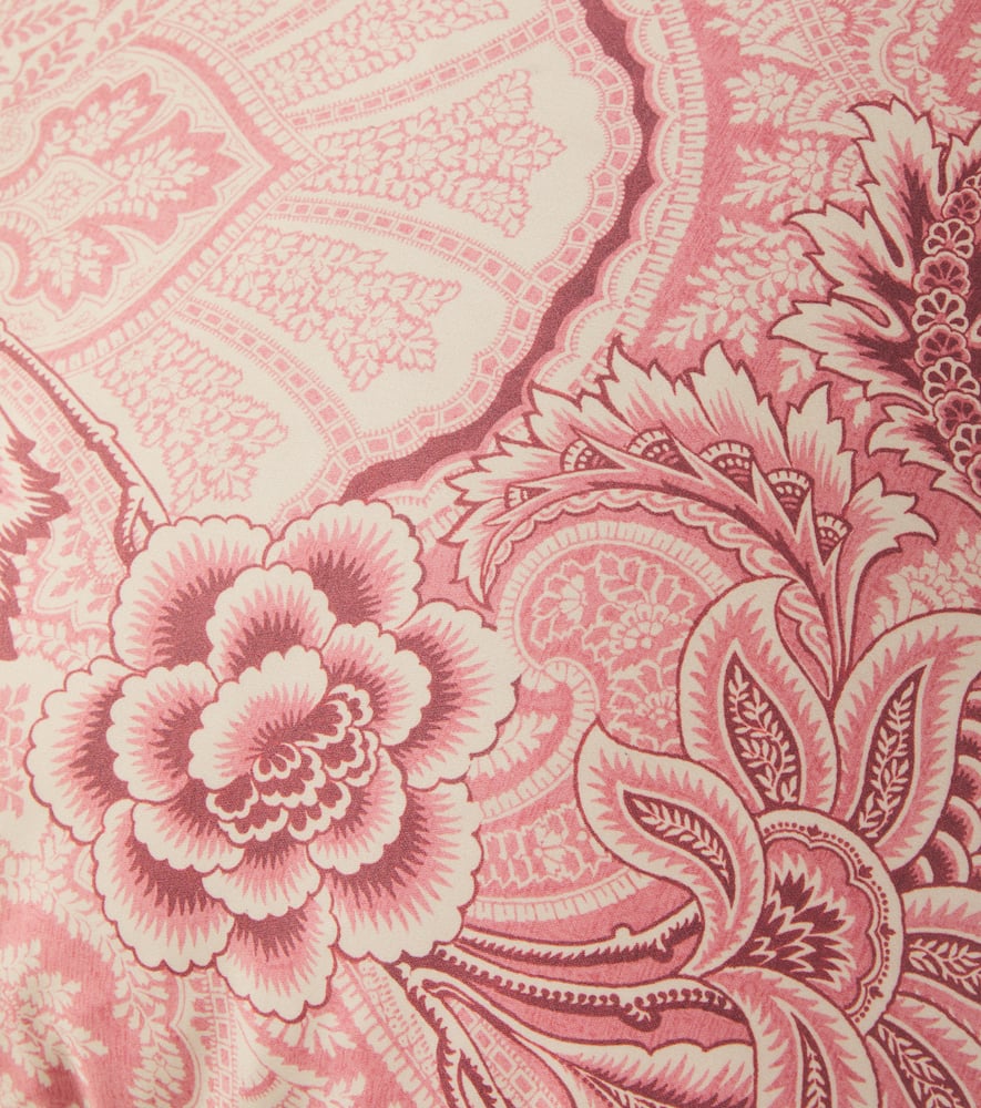 Etro Pegaso Floral Cotton Cushion In Multi