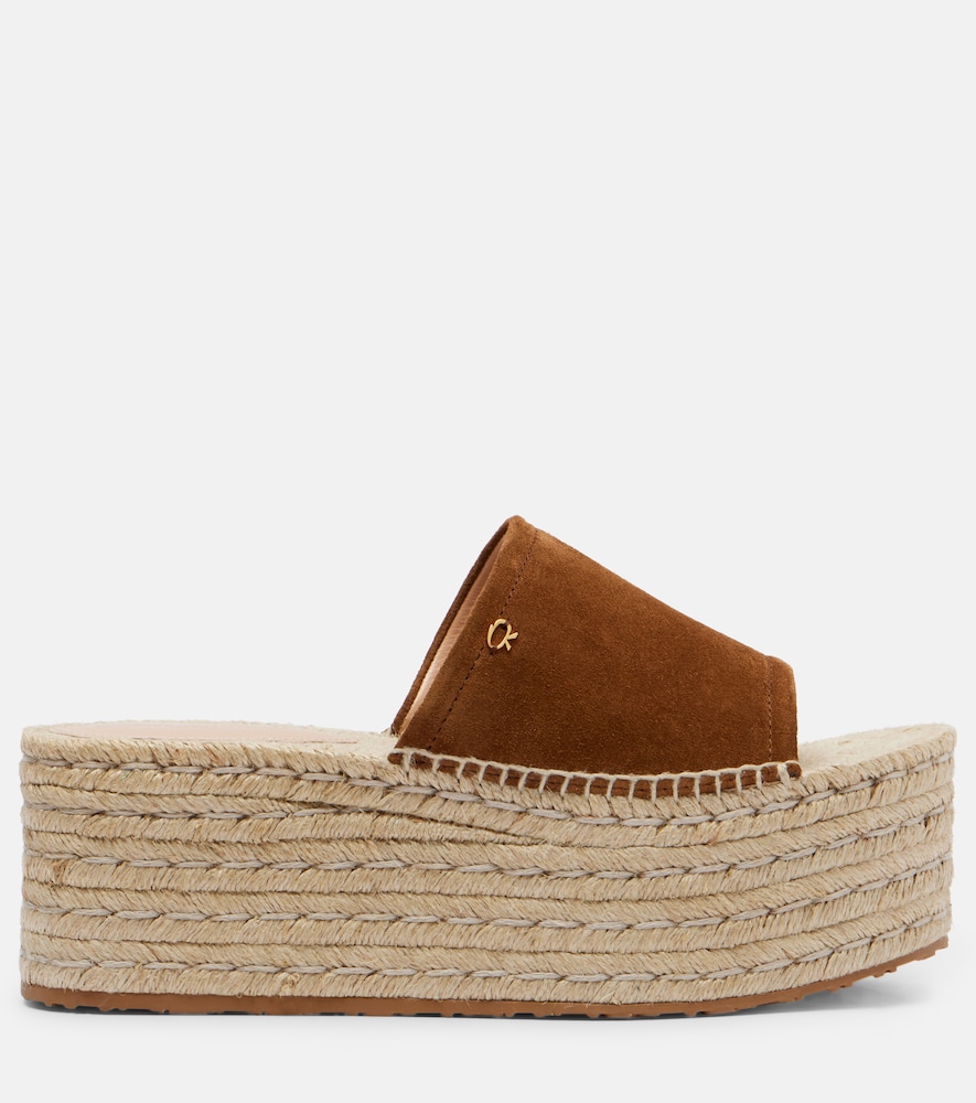  Gianvito Rossi Gianvito Rossi Espadrille-pantoletten Aus Veloursleder 