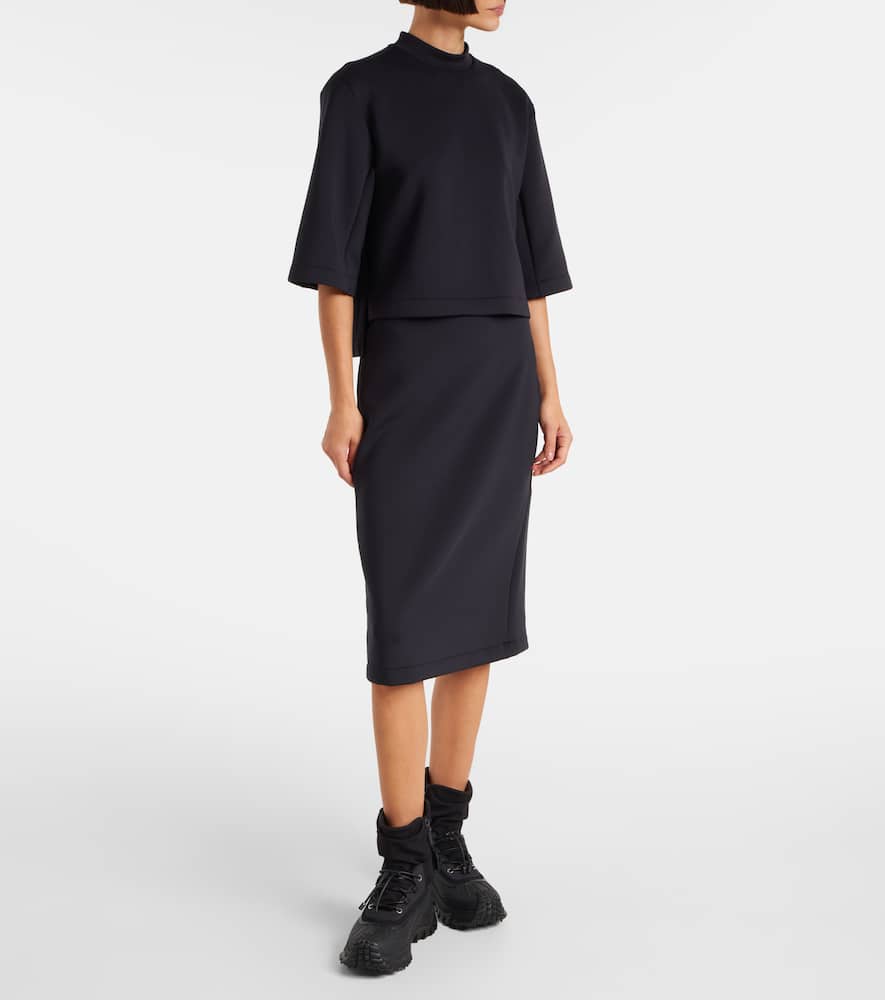 Moncler Genius High-rise Pencil Skirt In Black