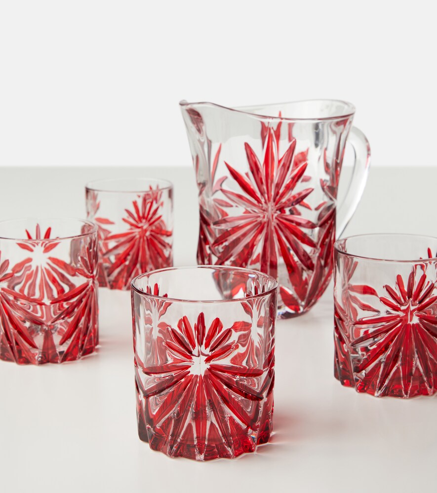  Les-ottomans Les-ottomans Set Aus Krug Und Vier Tumbler-gläsern 
