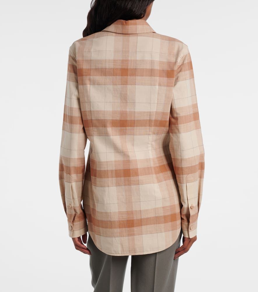 Calvin Klein Collection Scarlett Cotton Shirt In Neutral