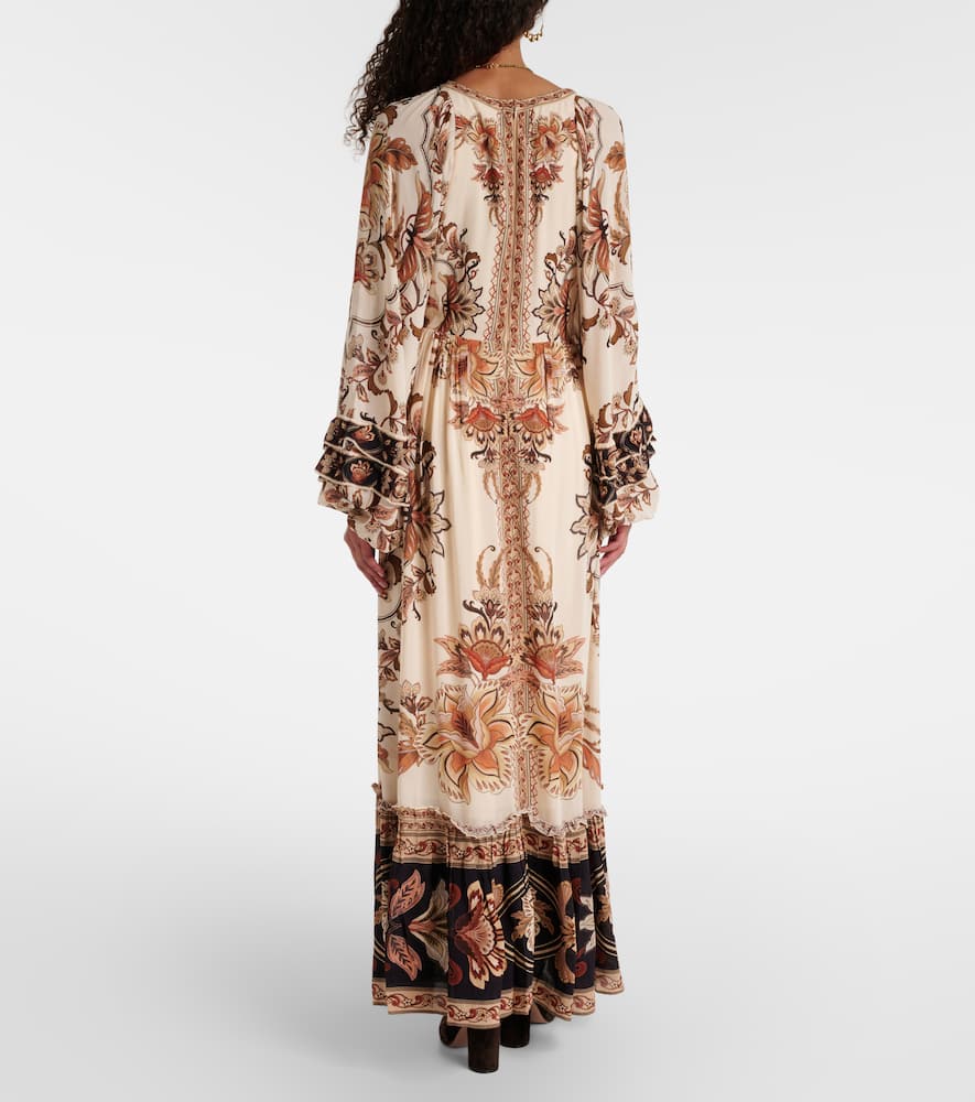 Farm Rio Majestic Garden Maxi Dress In Brown