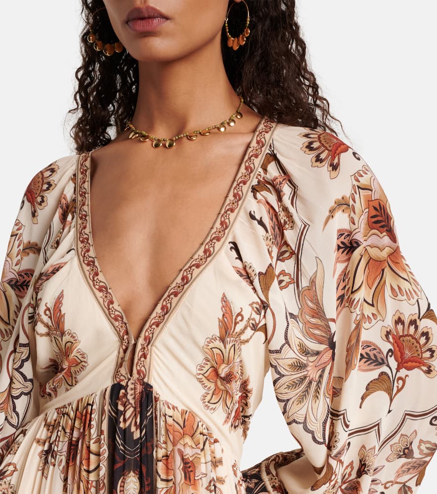 Farm Rio Majestic Garden Maxi Dress In Brown