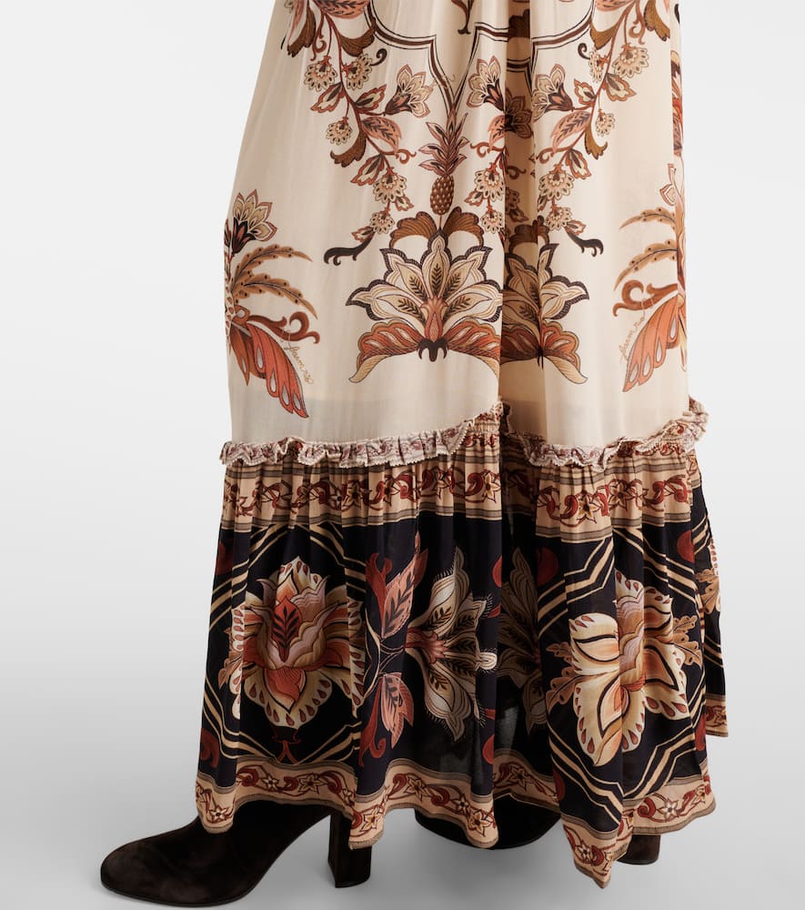 Farm Rio Majestic Garden Maxi Dress In Brown