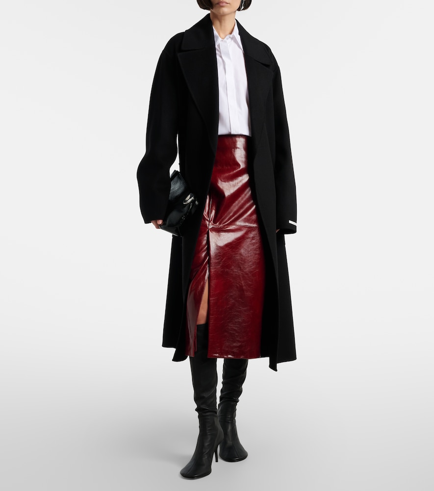 Sportmax Belted virgin wool wrap coat