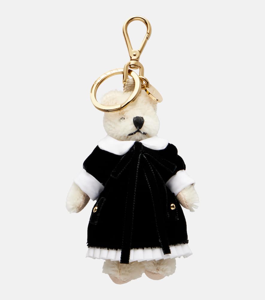 Prada Velvet Bag Charm In Black