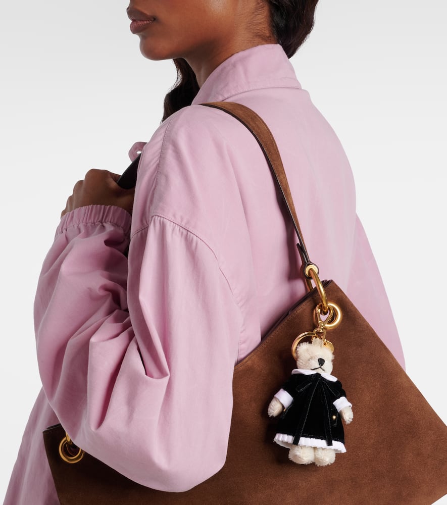 Prada Velvet Bag Charm In Black