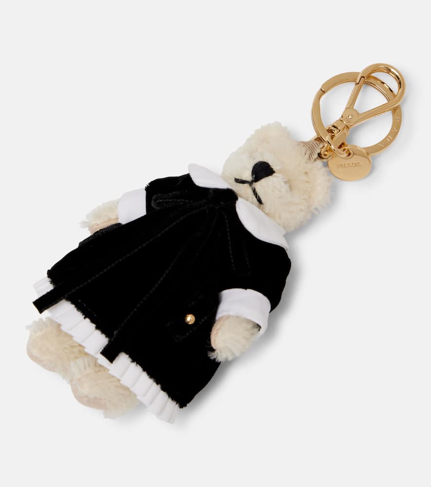 Prada Velvet Bag Charm In Black