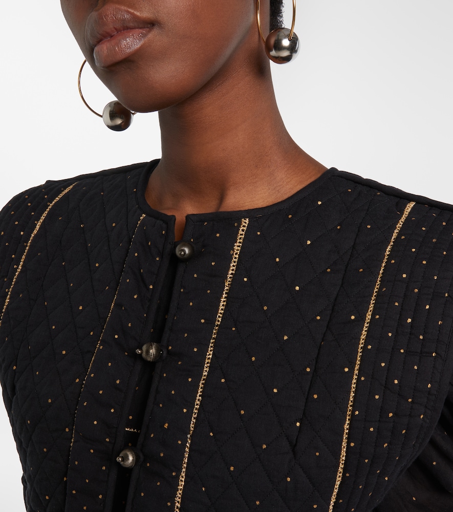  Marant Etoile Marant Etoile Chaleco Acolchado Volana De Algodón Con Lunares 