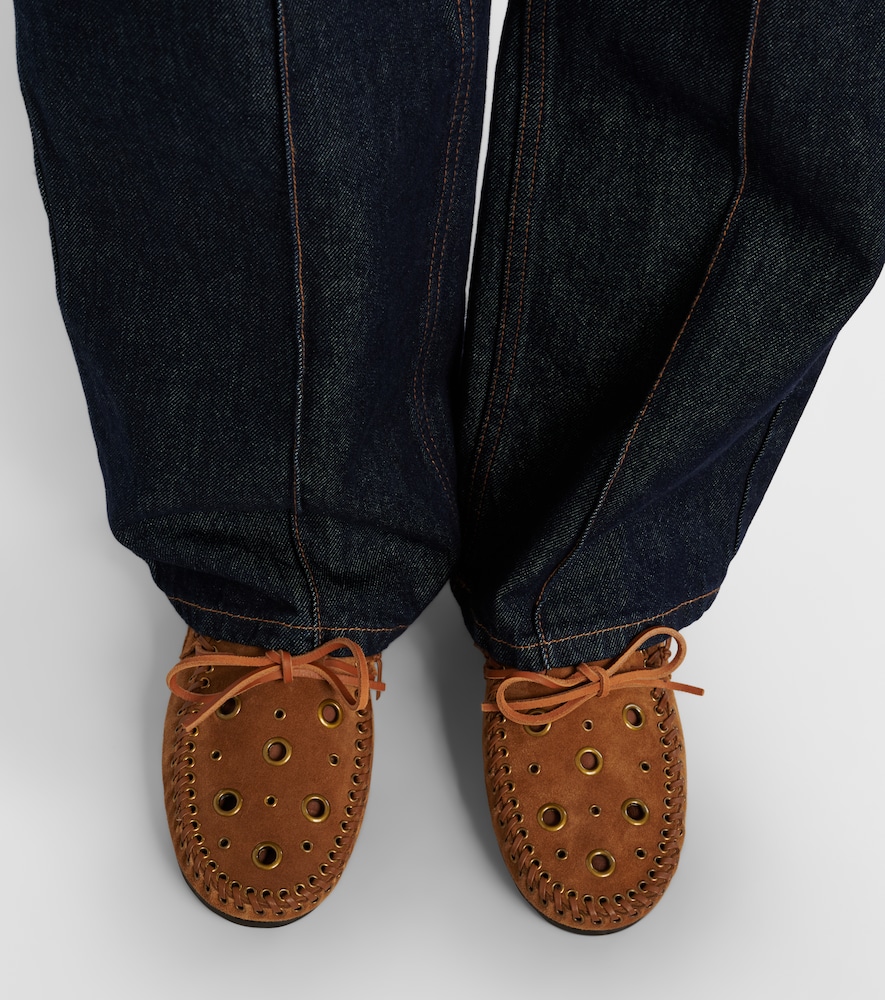 Isabel Marant Fitza studded suede loafers