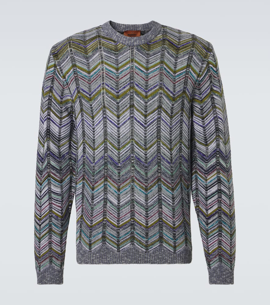 Pullover in cotone a zig-zag