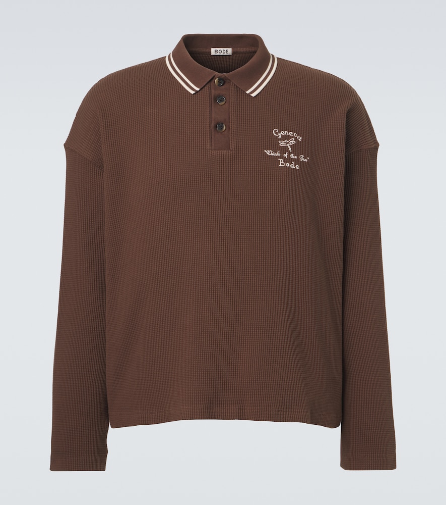 Pullover polo Geneva in cotone a nido d'ape