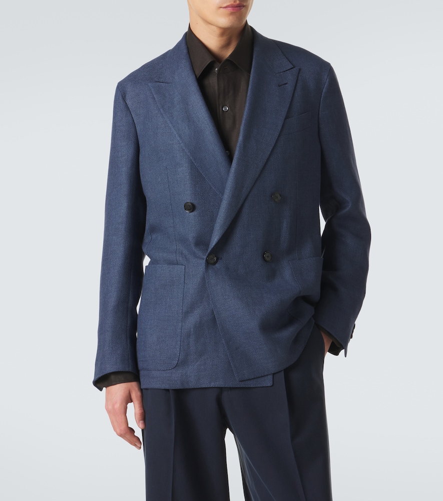  Zegna Zegna Blazer Aus Leinen, Wolle Und Seide 