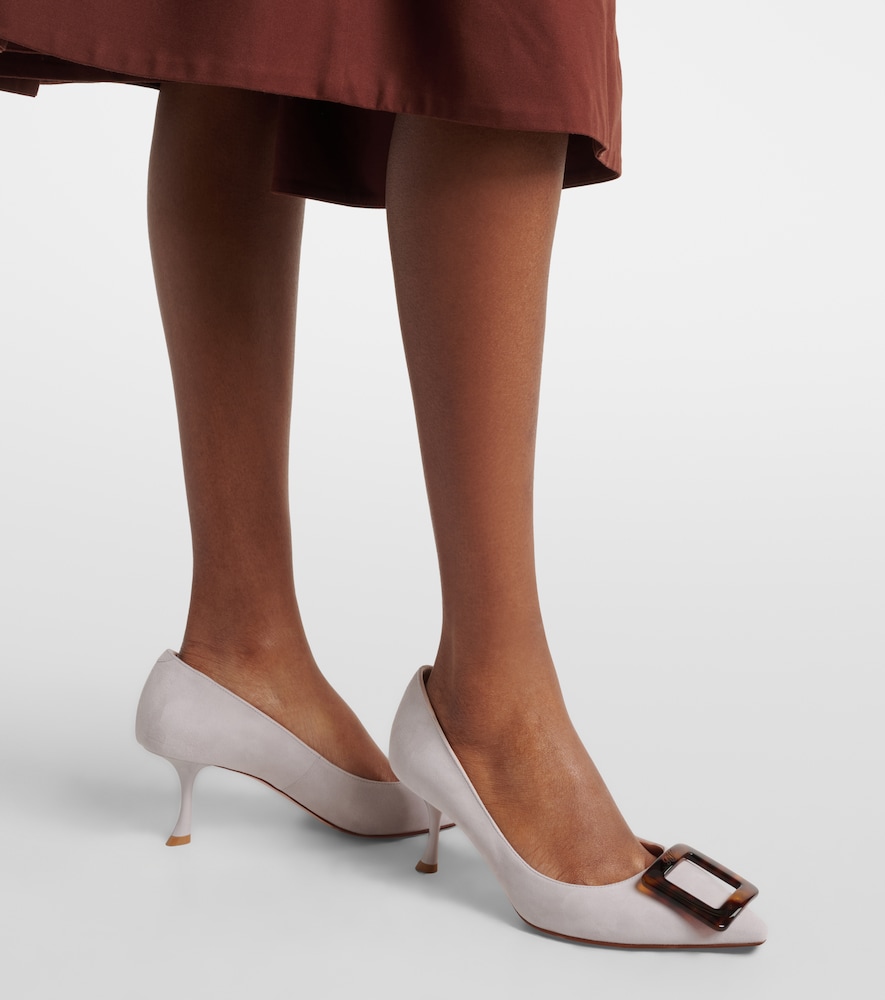 Roger Vivier Viv' in The City suede pumps