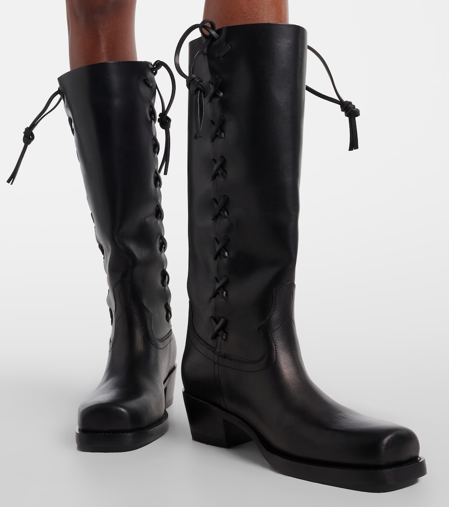 Roxanne 45 Leather Knee-High Boots