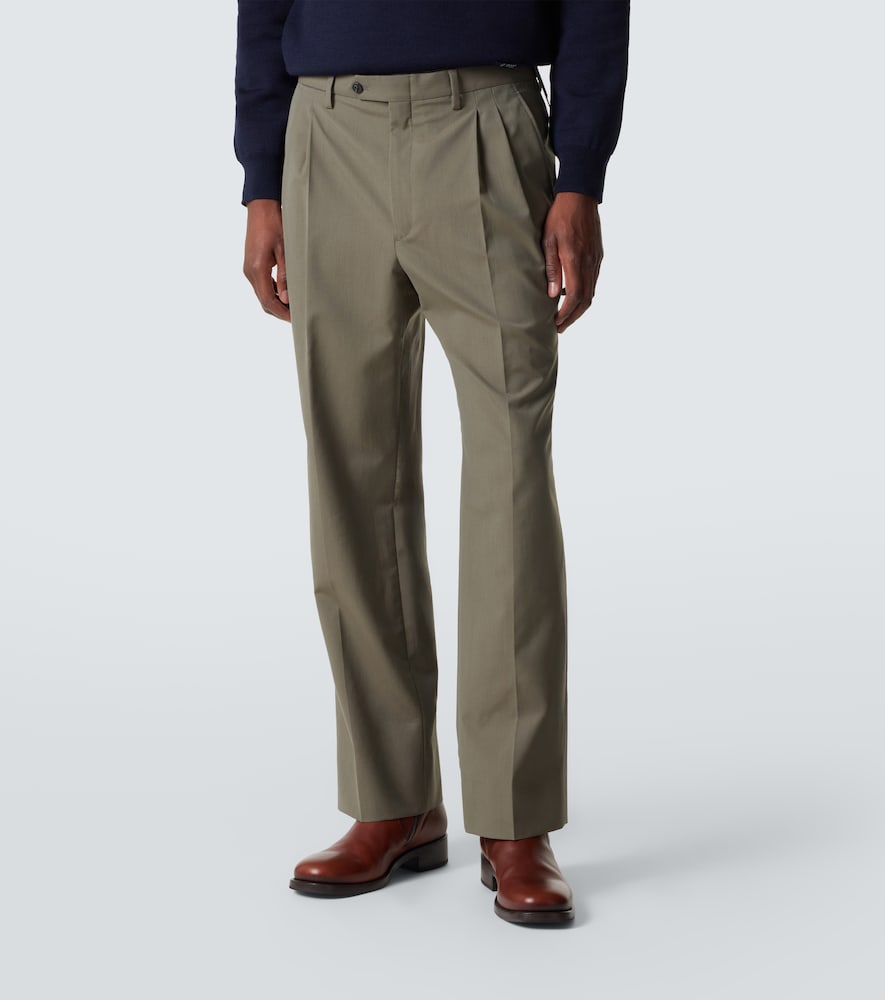  Prada Prada Gerade Hose Aus Wolle Und Baumwolle 
