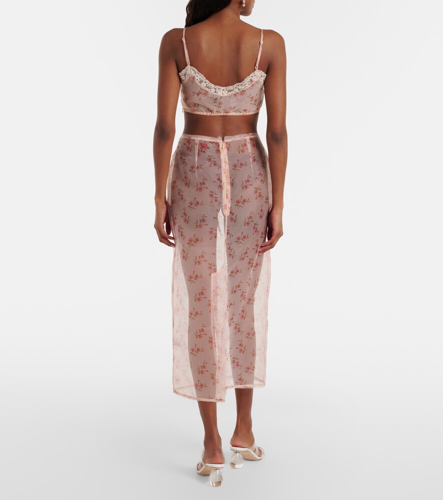 Simone Rocha Simone Rocha Floral Midi Skirt 