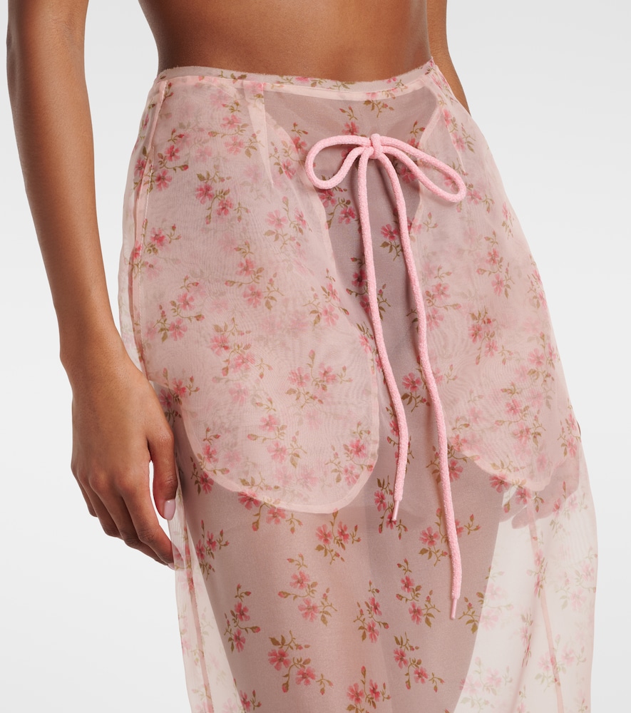  Simone Rocha Simone Rocha Floral Midi Skirt 