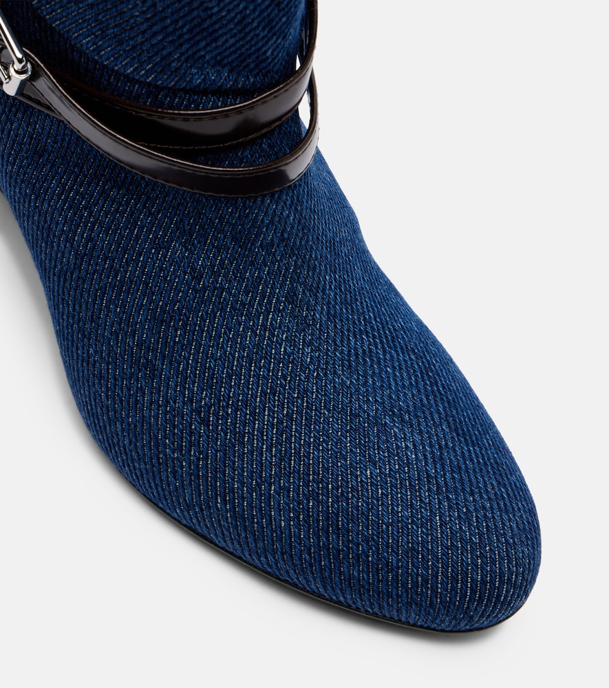  Ganni Ganni Wedge-stiefel Kat Aus Denim 