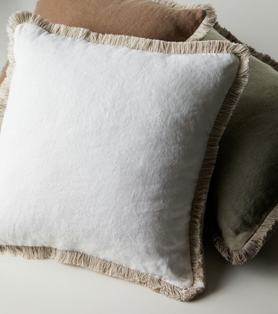  Once Milano Once Milano Fringed Linen Cushion 