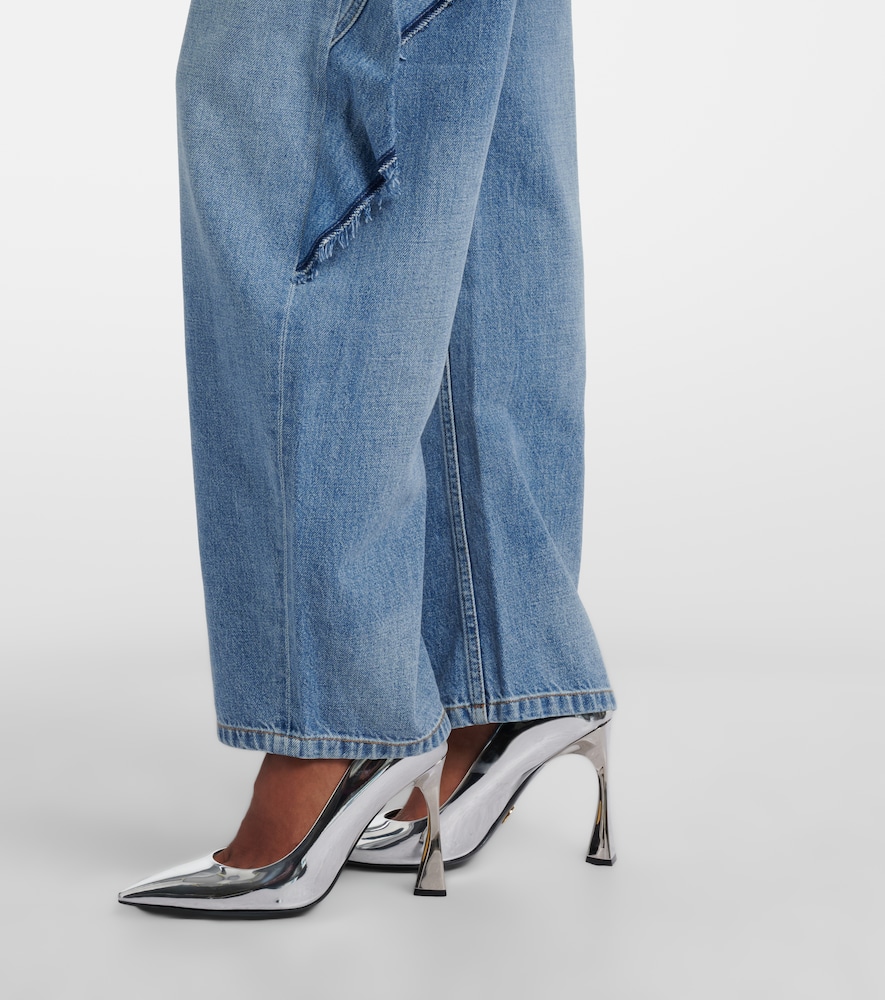  Stella Mccartney Stella Mccartney Paneled Barrel-leg Jeans 