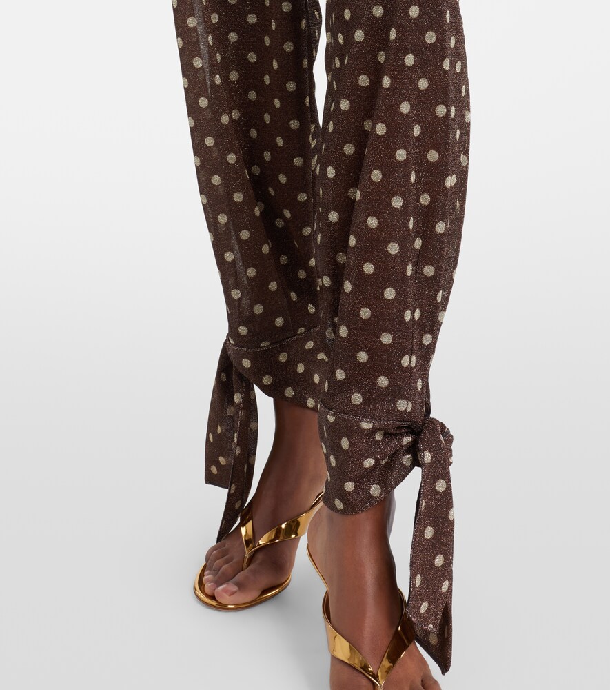  Oseree Oseree Lumiere Polka-dot Tapered Pants 