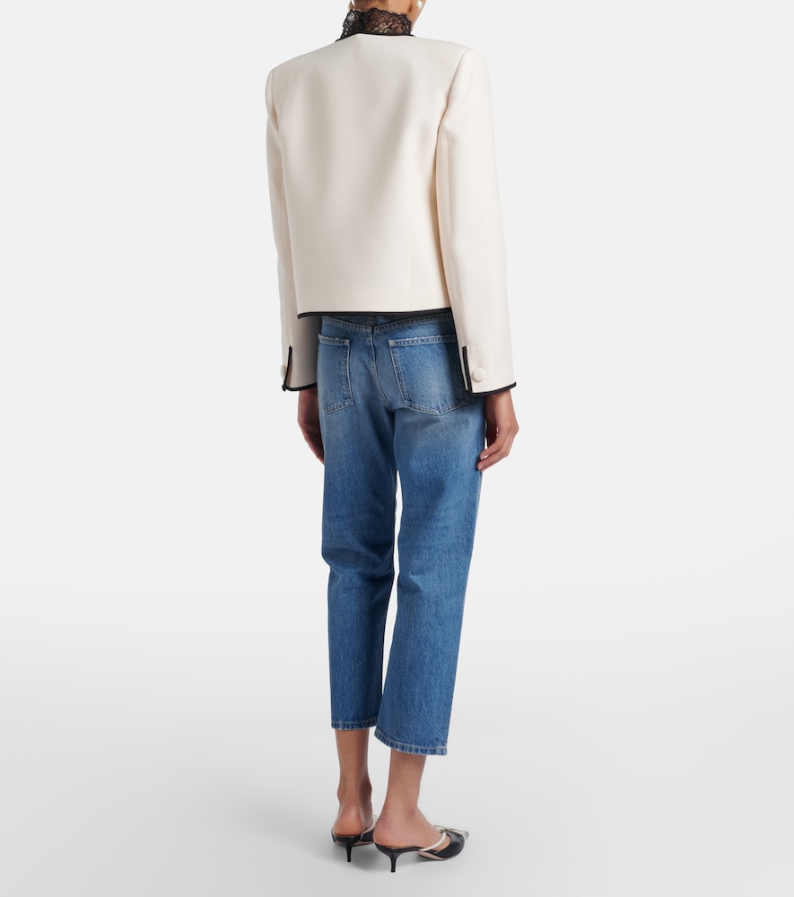  Valentino Valentino Cropped Faded Straight Jeans 