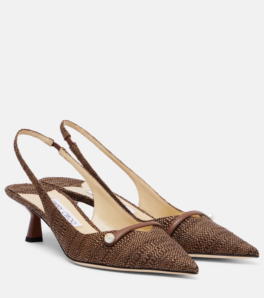 Jimmy Choo Women's Brown Amita Slingback Pumps UK Size 7.5 - Mytheresa