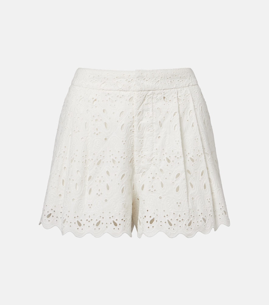 Frame Paisley Eyelet cotton shorts | Thumbnail 6