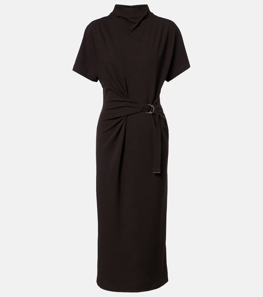 Brunello Cucinelli Gathered jersey midi dress | Thumbnail 6