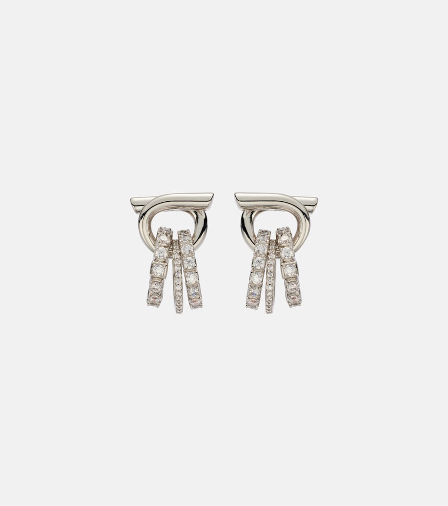 Ferragamo Gancini crystal-embellished earrings - Women's Jewelry And Watches
