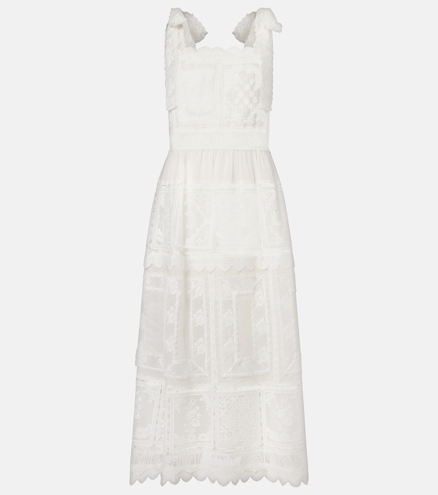 Zimmermann Aster lace-trimmed midi dress