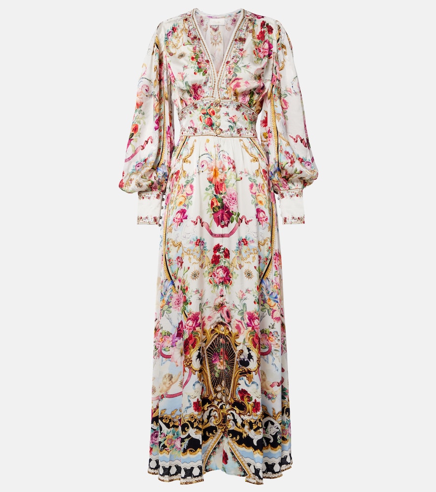 Maxikleid aus Seidensatin