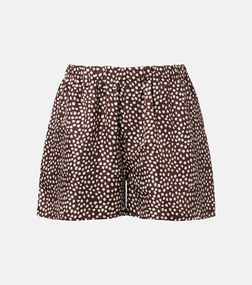 Shorts pigiama Franca in seta a pois