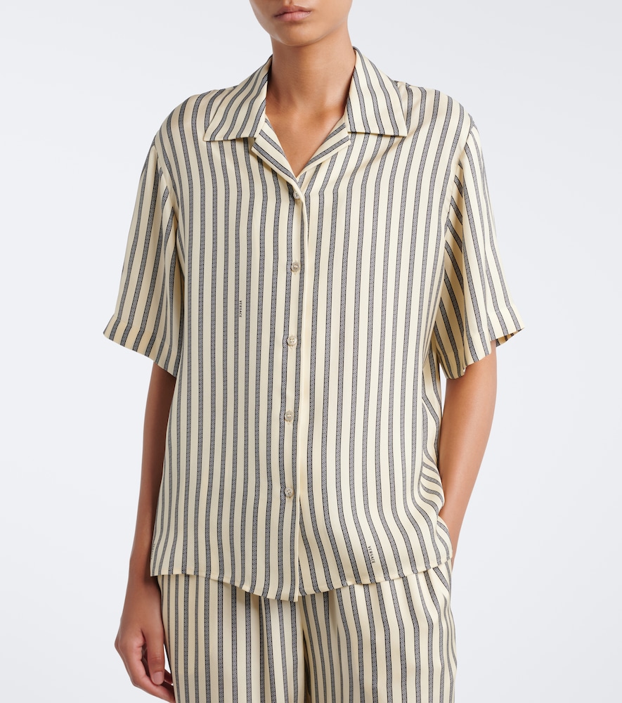 Meandros Striped Silk Twill Shirt