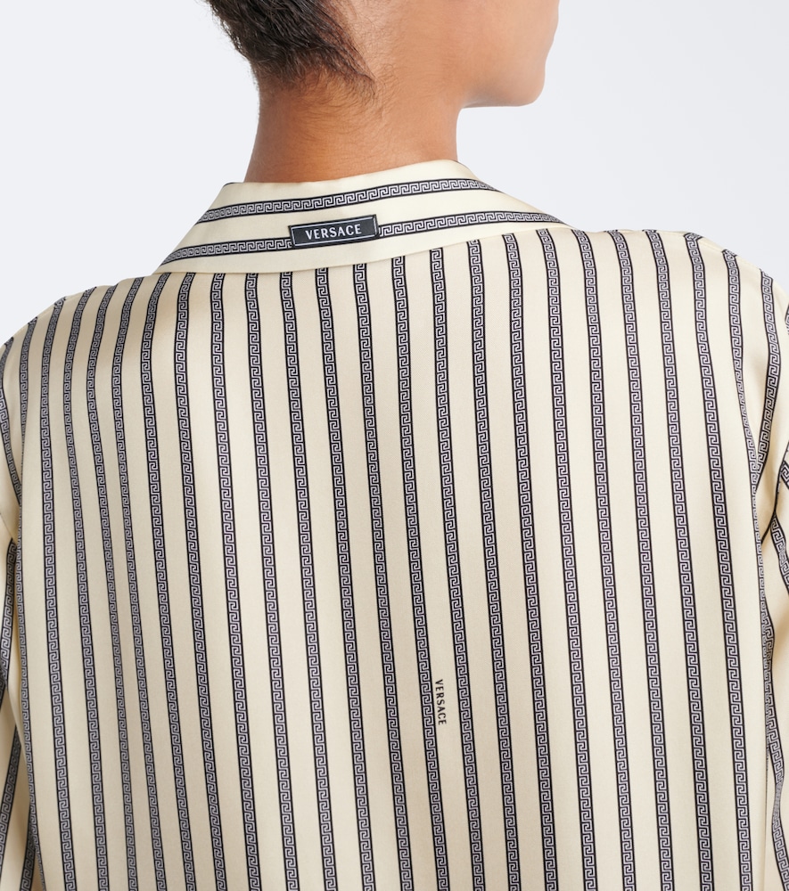 Meandros Striped Silk Twill Shirt