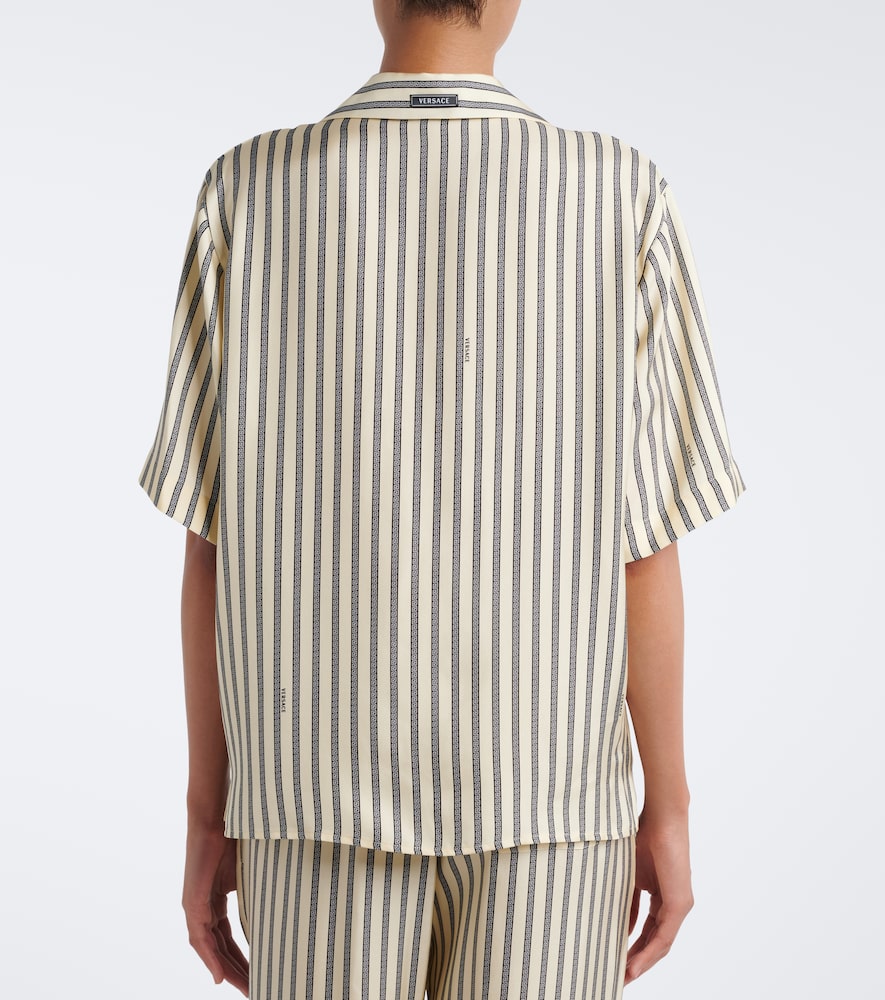 Meandros Striped Silk Twill Shirt