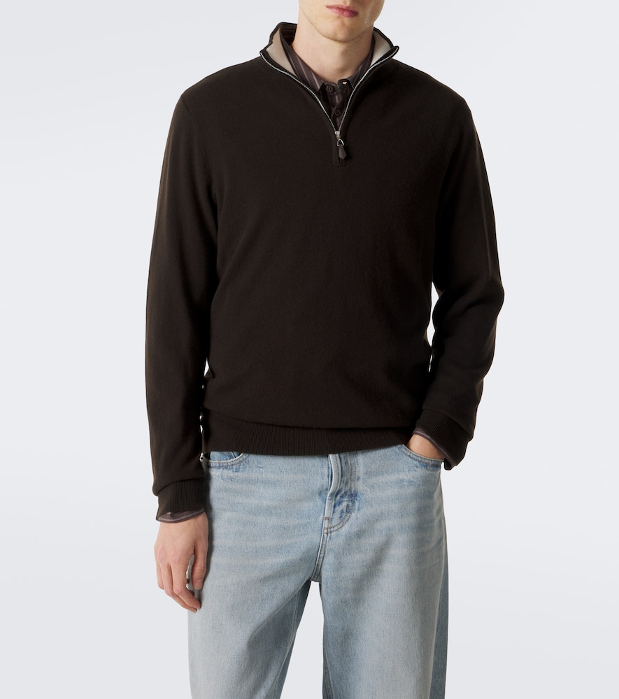 Mr Fenchurch Cashmere Half-Zip Sweater