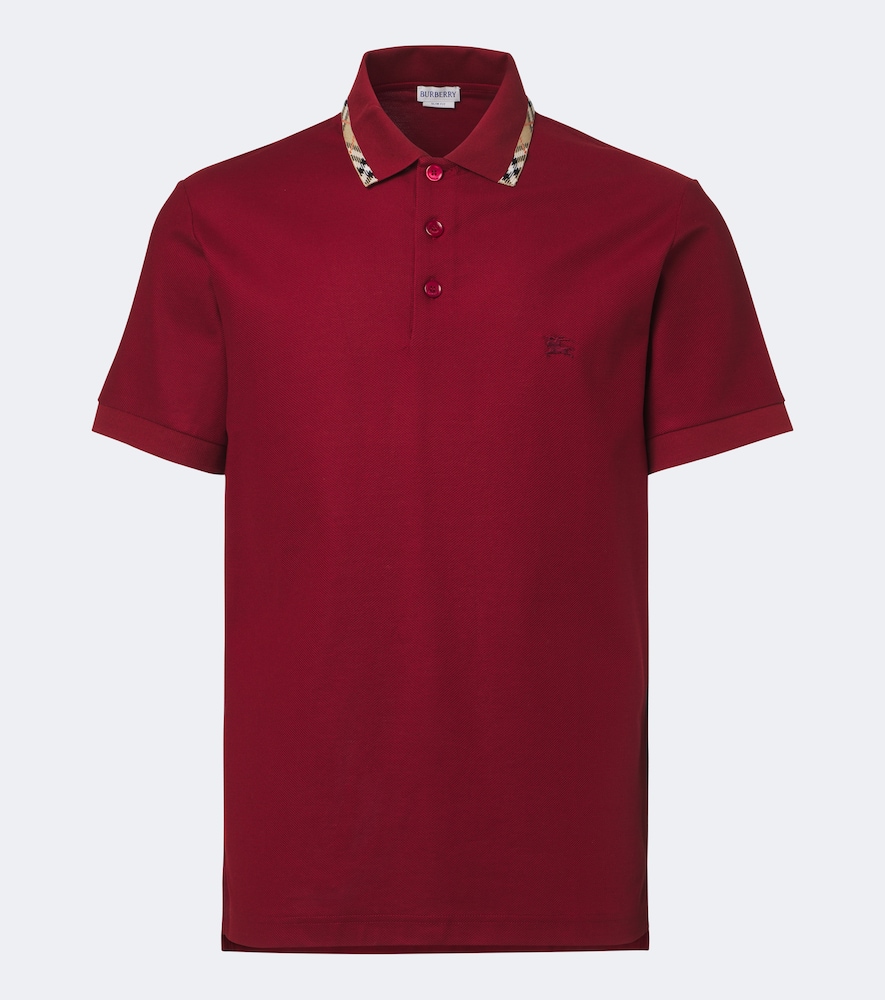 Burberry Check Cotton Piqué Polo Shirt