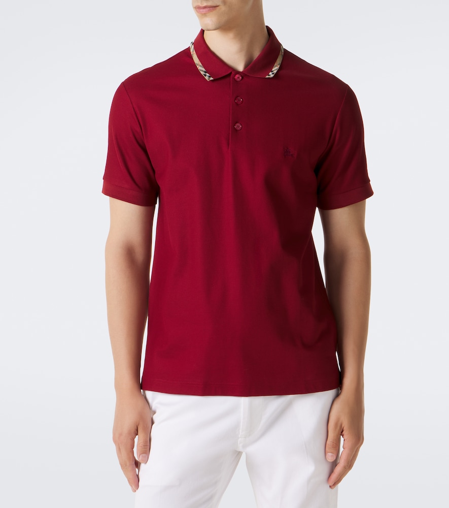 Burberry Check Cotton Piqué Polo Shirt