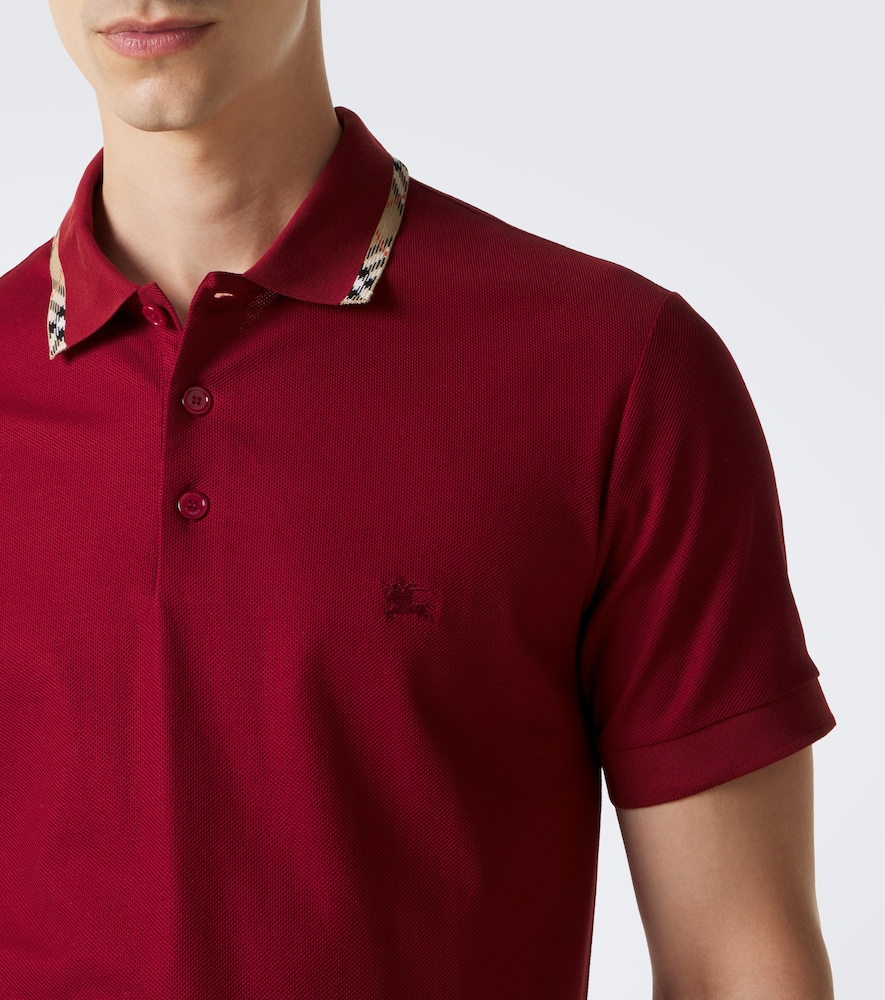 Burberry Check Cotton Piqué Polo Shirt