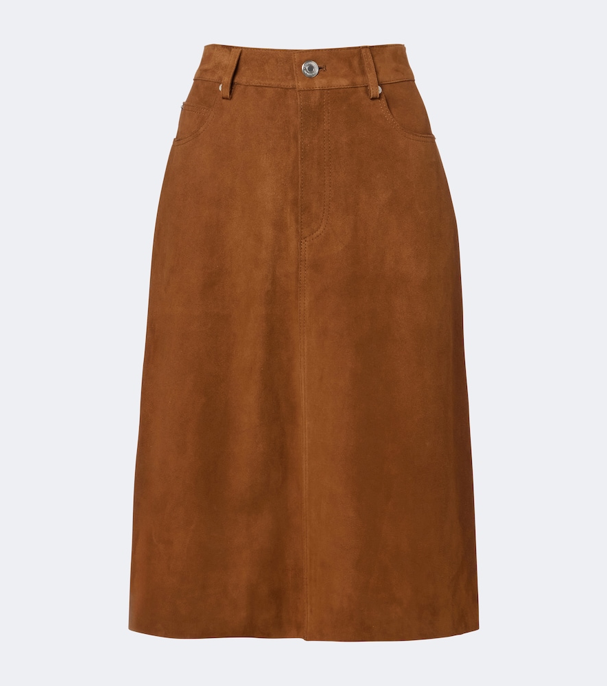 Gonna midi in suede