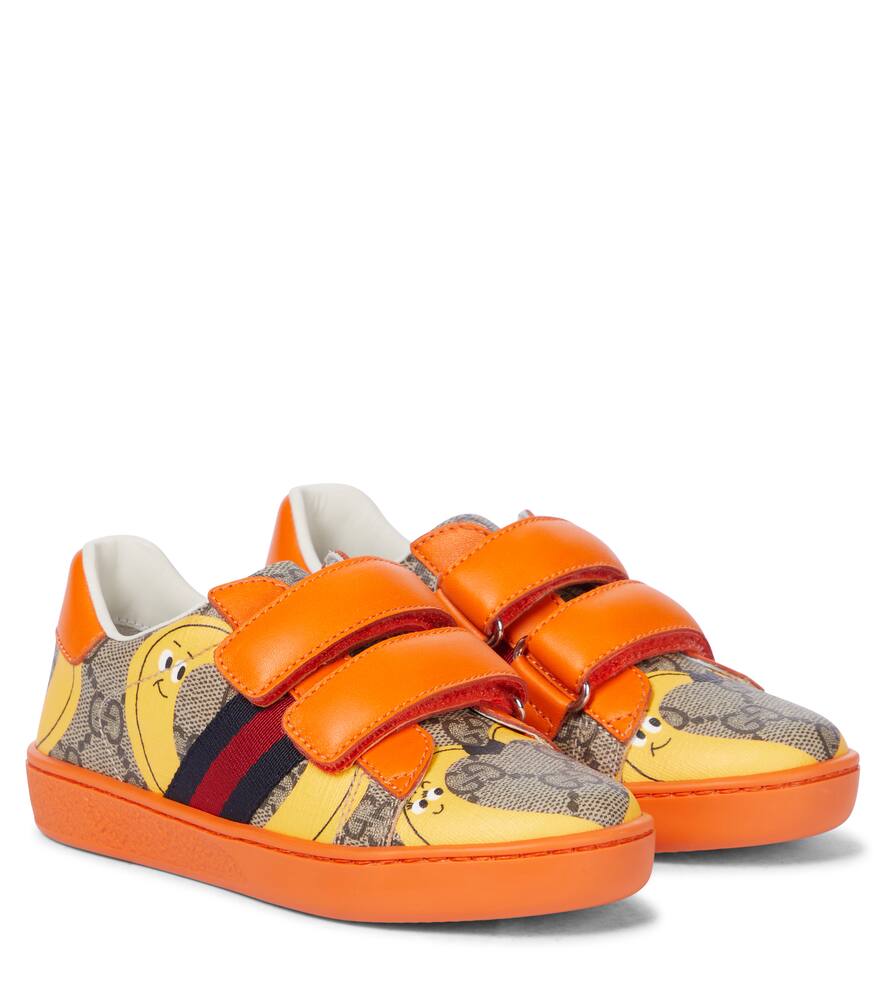 Click to view more detailed imagery on our partner's website Gucci Babies' Ace Gg Sneakers In Orange