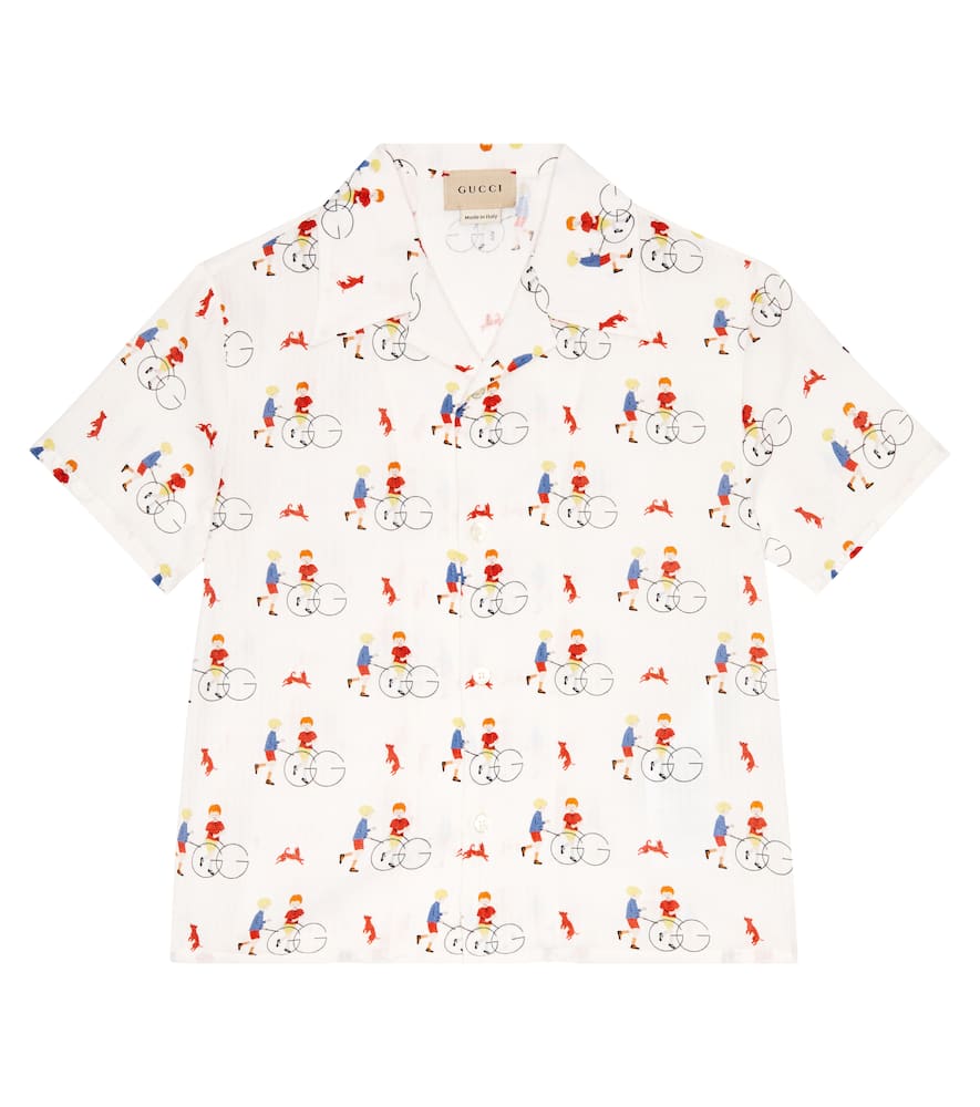 GUCCI PRINTED COTTON POLO SHIRT