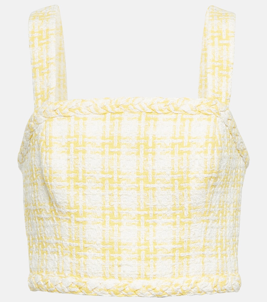 Veronica Beard Gingham tweed top