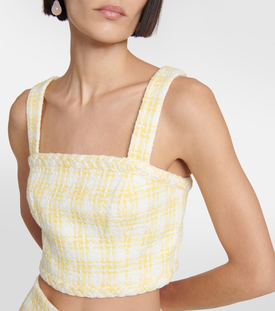 Gingham Tweed Top