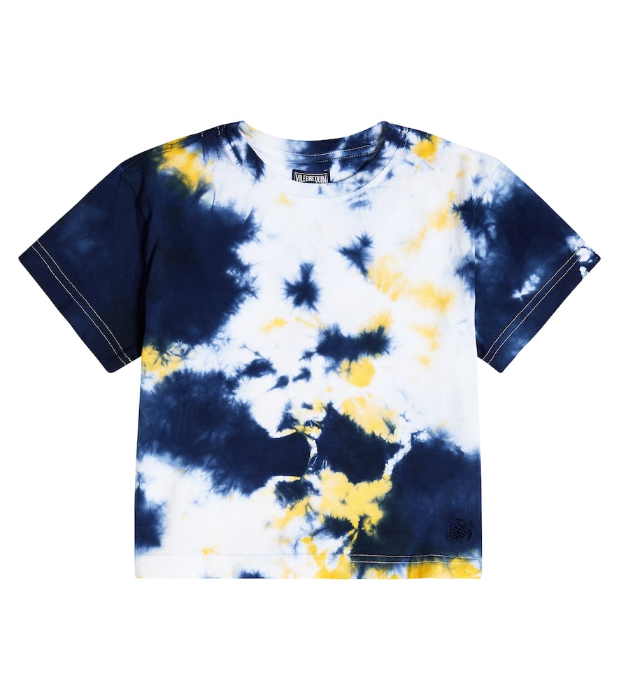 Shop Vilebrequin Tie-dye Cotton T-shirt In Bleu Marine